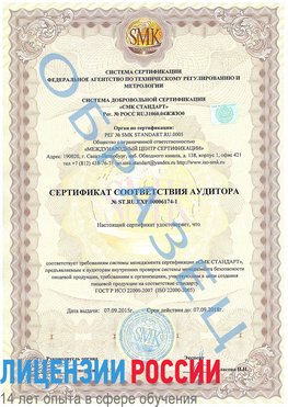 Образец сертификата соответствия аудитора №ST.RU.EXP.00006174-1 Кудымкар Сертификат ISO 22000